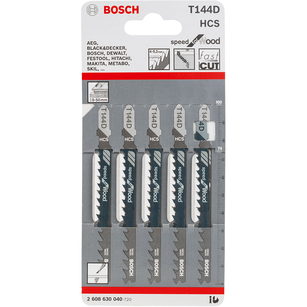 Bosch Stichsägeblatt T 144 D Speed for Wood
