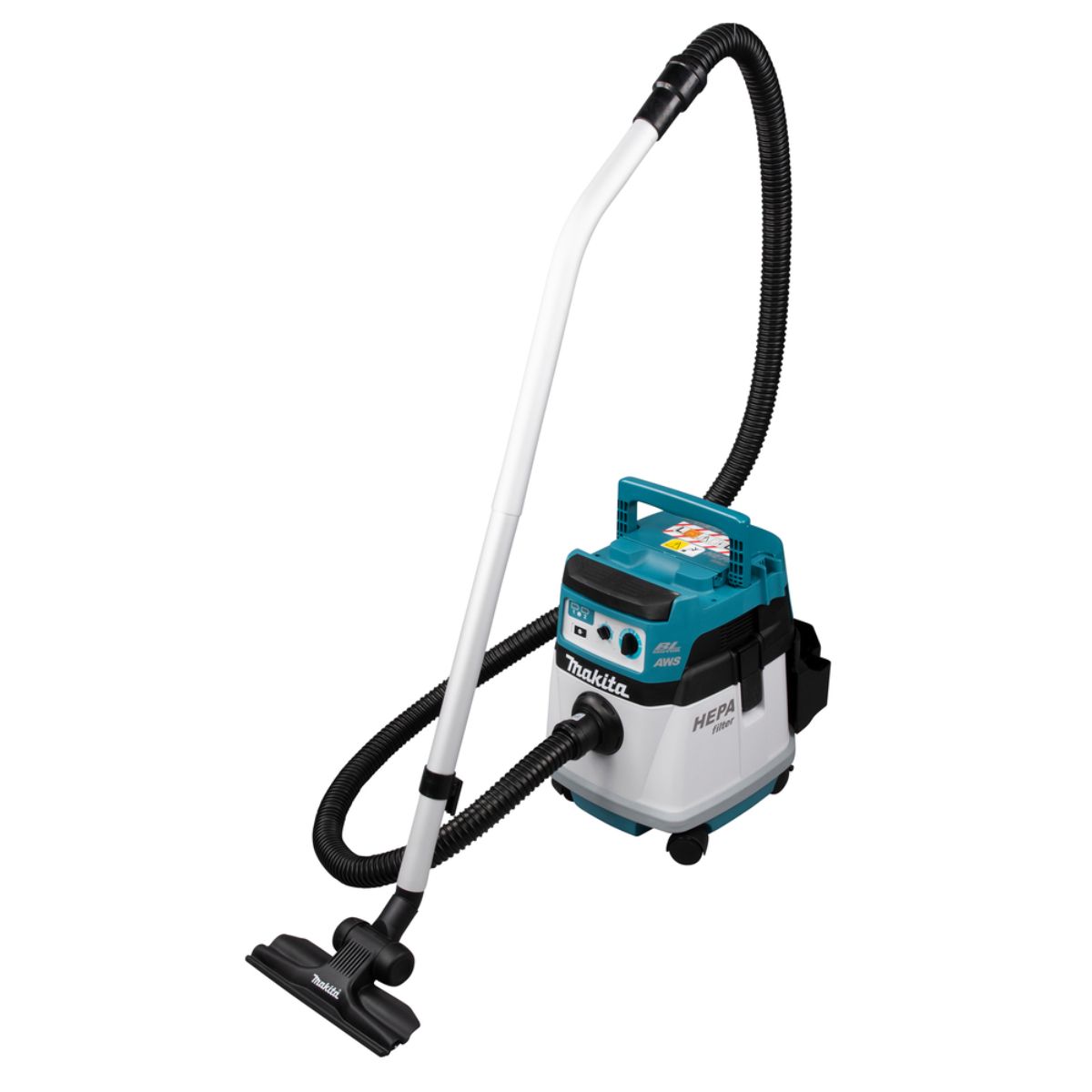 Makita Akku-Staubsauger 15L 2x18V Trocken (ohne Akku, ohne Ladegerät) inkl. AWS Funk-Adapter WUT01