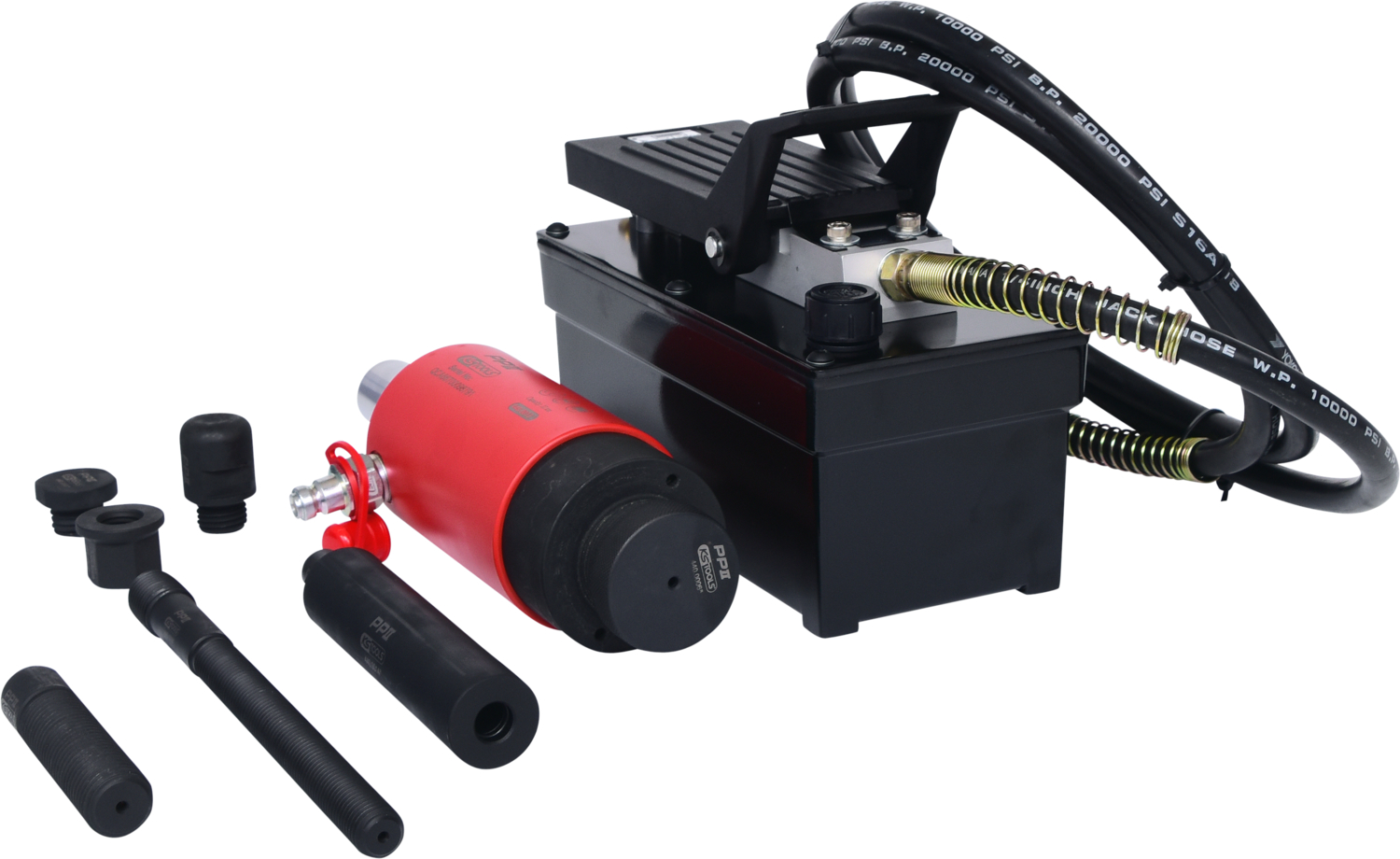 KS Tools Hydraulik-Einheit 22t, mit Luft-Hydraulik-Pumpe, 13-tlg