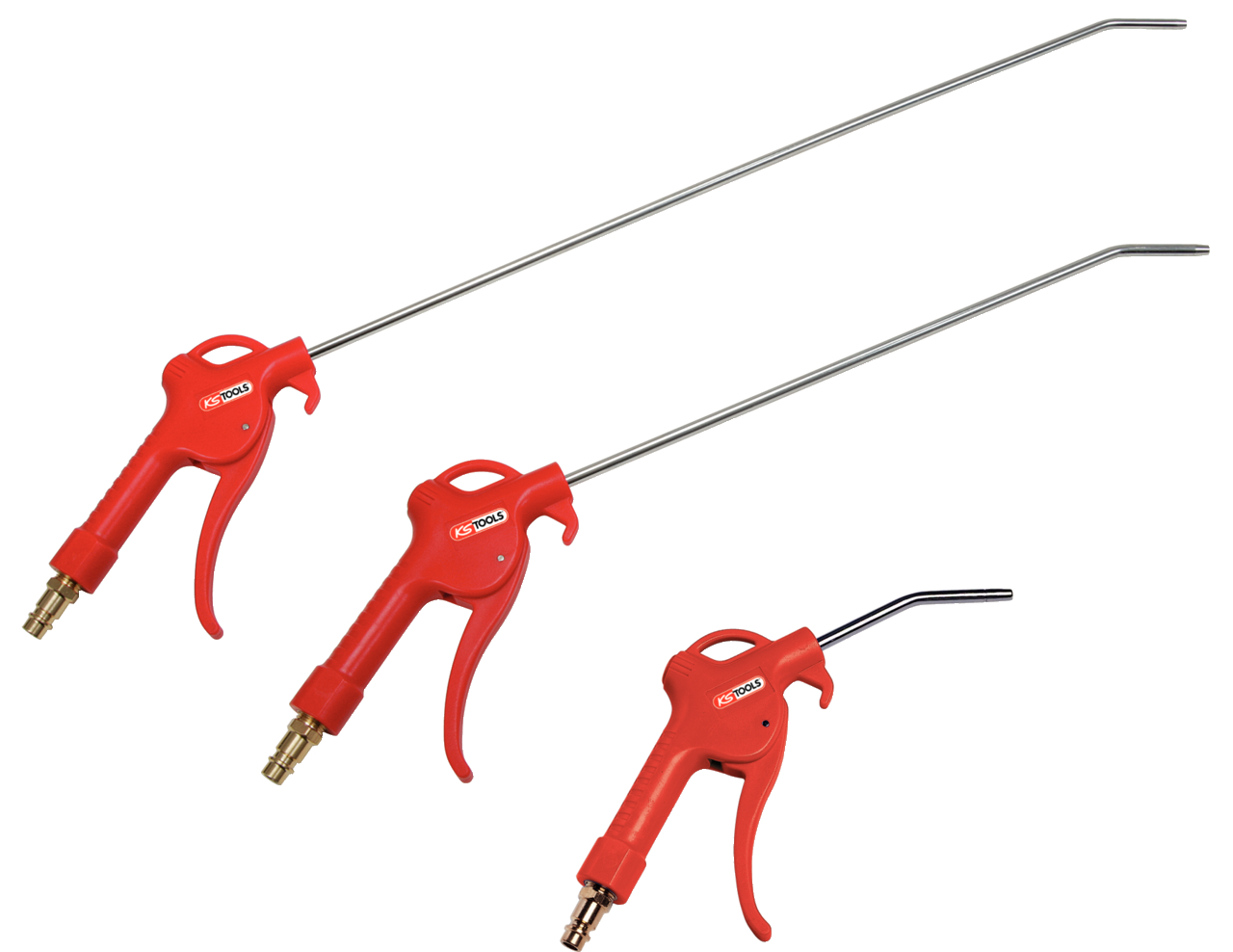 KS Tools Druckluft-Ausblaspistolen-Satz, 3-tlg, 95-510 mm