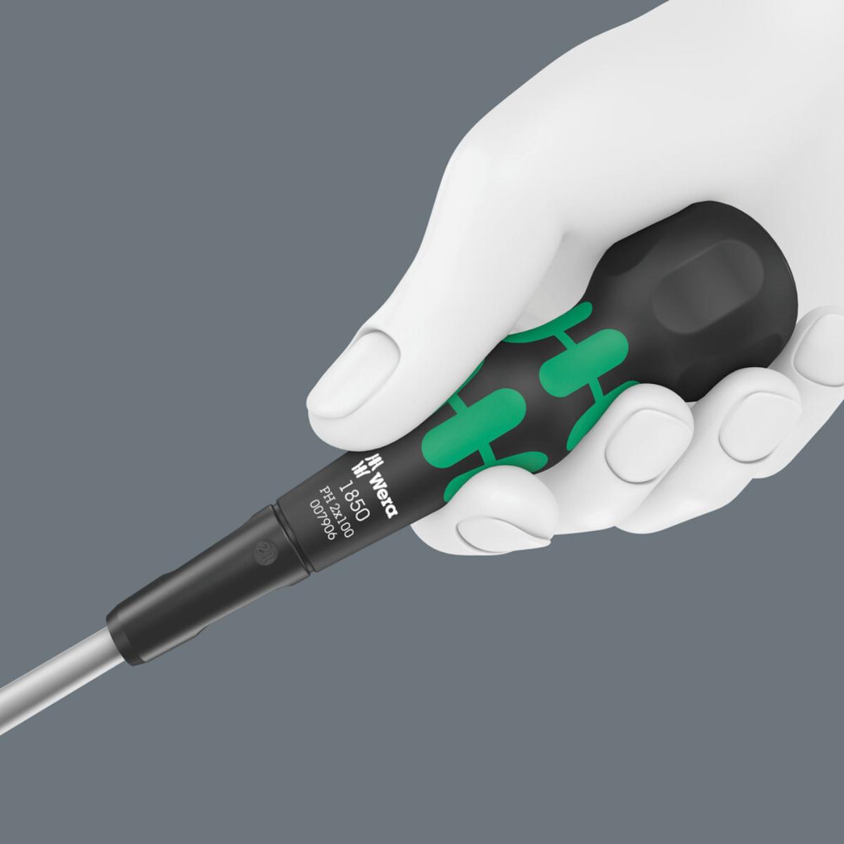 Wera 1850 PH Kraftform Ball-Grip Kreuzschlitz-Schraubendreher, PH 3 x 150 mm