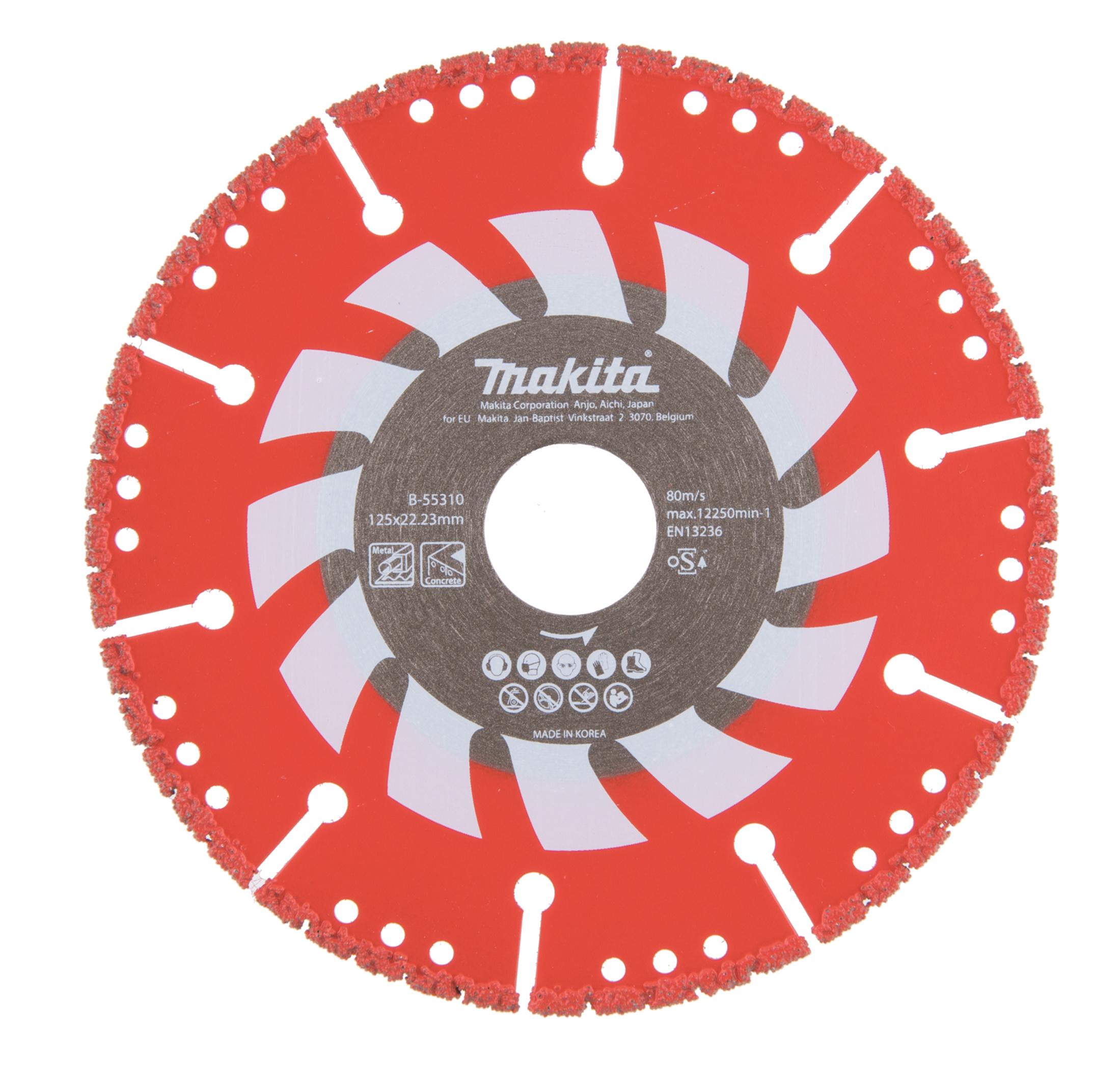 Makita Diamantscheibe Rettung 125 mm, 125/22,23 mm - 2,8 mm - Rescue - B-55310