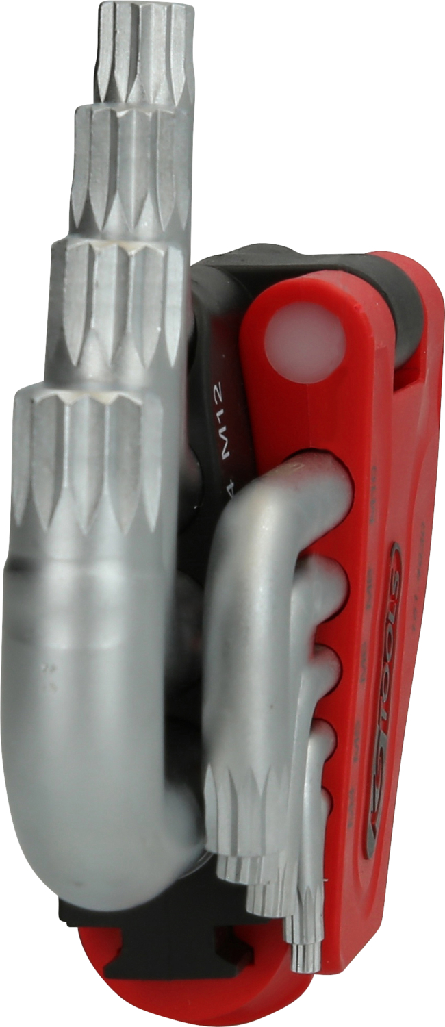 KS Tools XZN-Winkelstiftschlüssel-Satz, kurz, 9-tlg