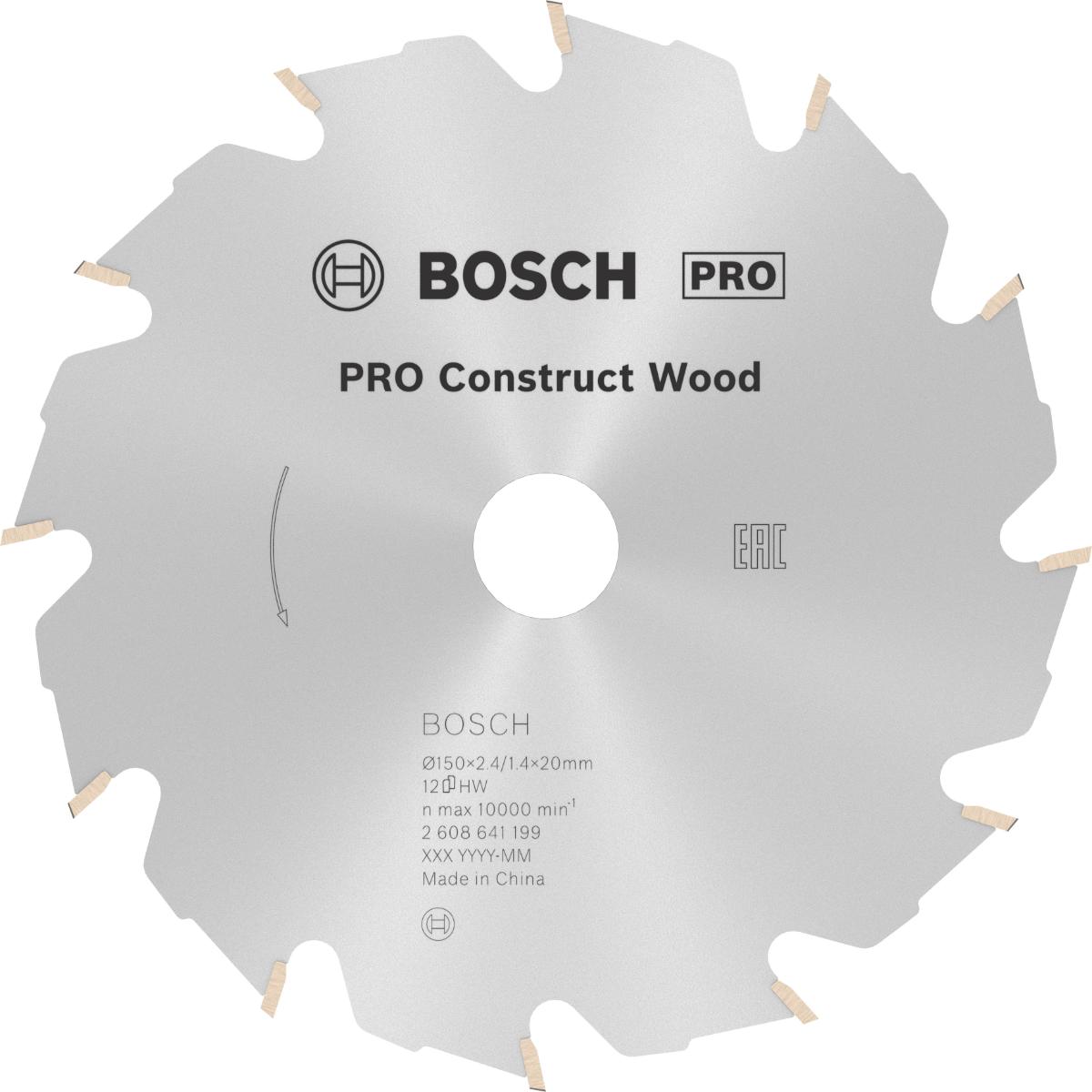 Bosch PRO Kreissägeblatt Construct Wood für Handkreissägen