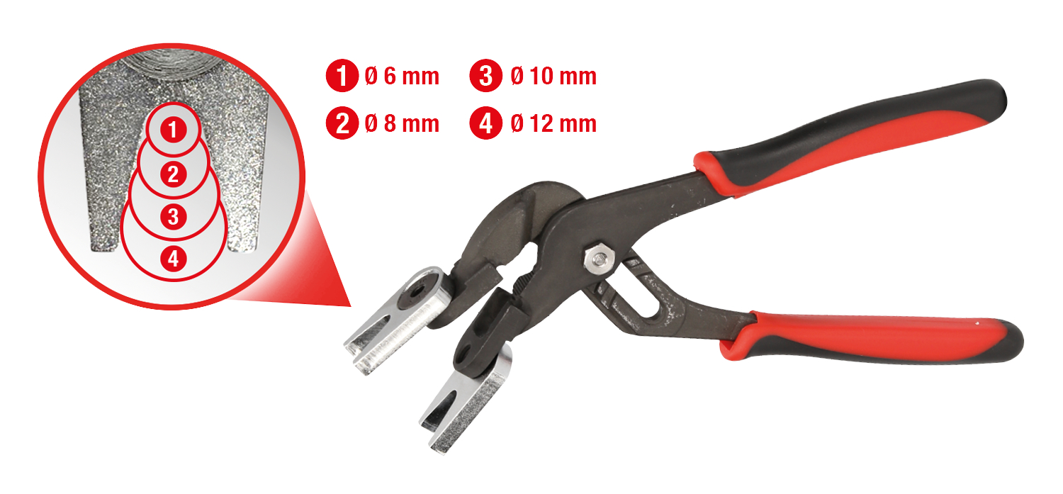 KS Tools Druckluft-Schnellverbinder-Lösezange, 6-12 mm