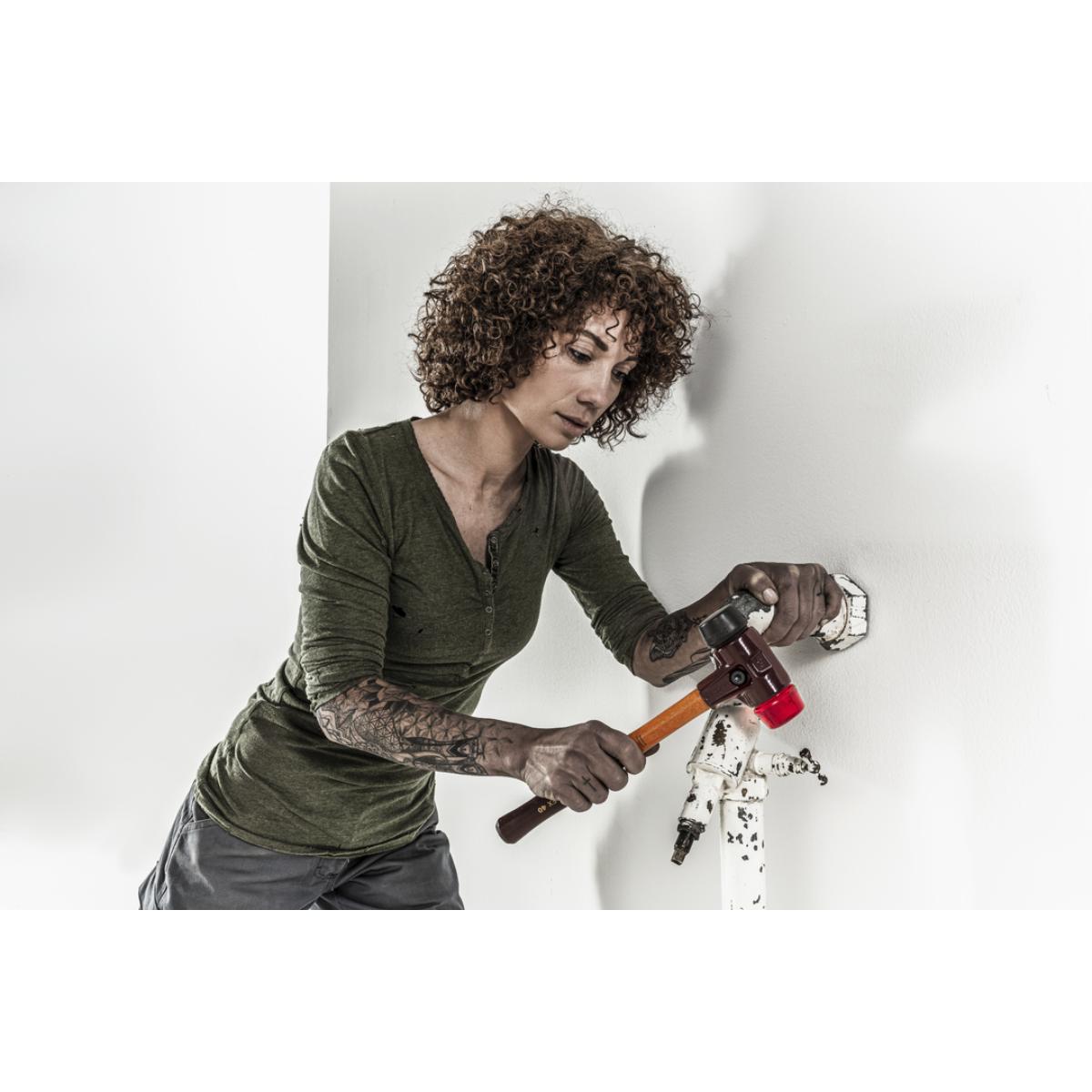 HALDER SIMPLEX - Schonhammer mit TE-Gehäuse und Holzstiel, Gummikomposition / Plastik