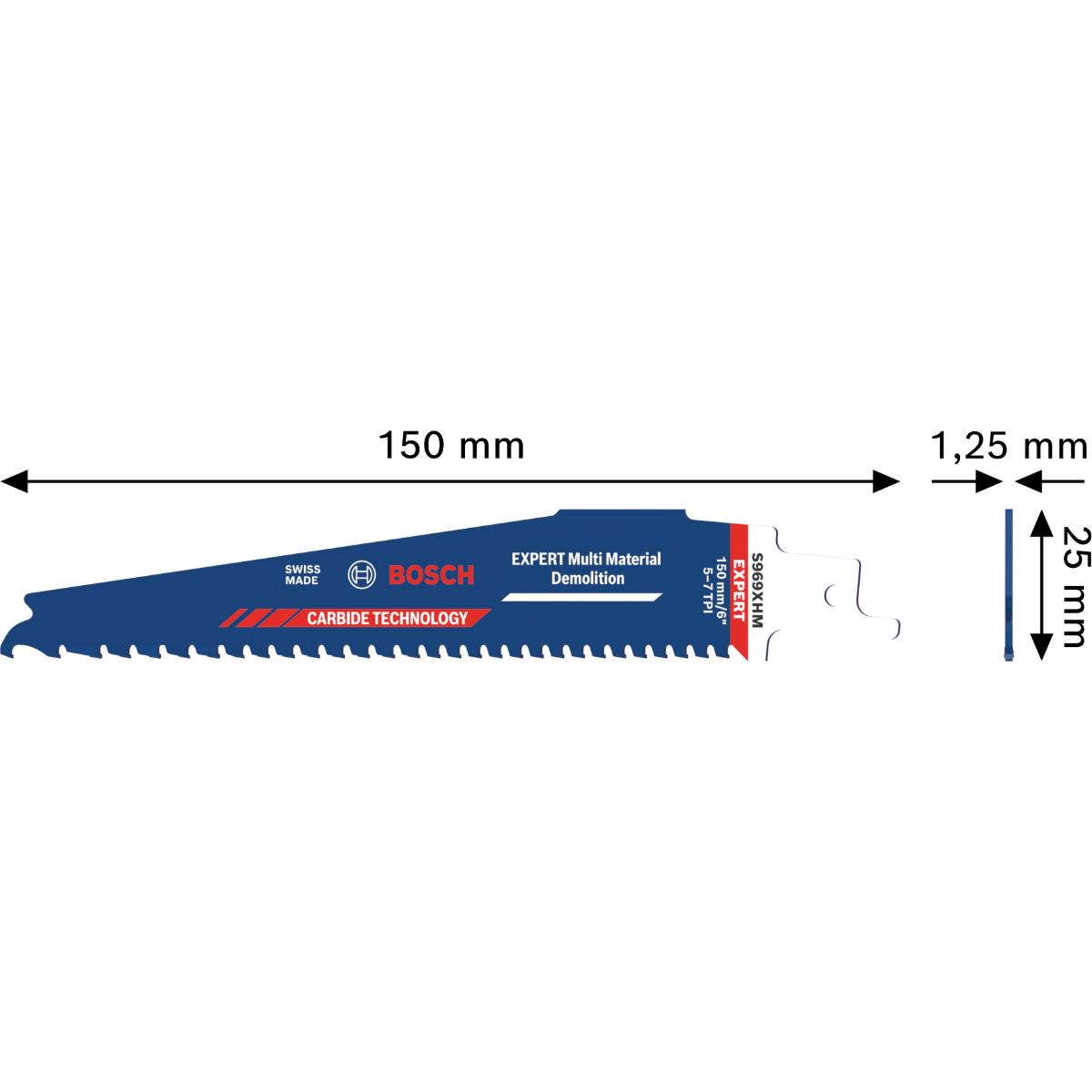 Bosch EXPERT Multi Material Demolition S969XHM Säbelsägeblatt, 1-Stück
