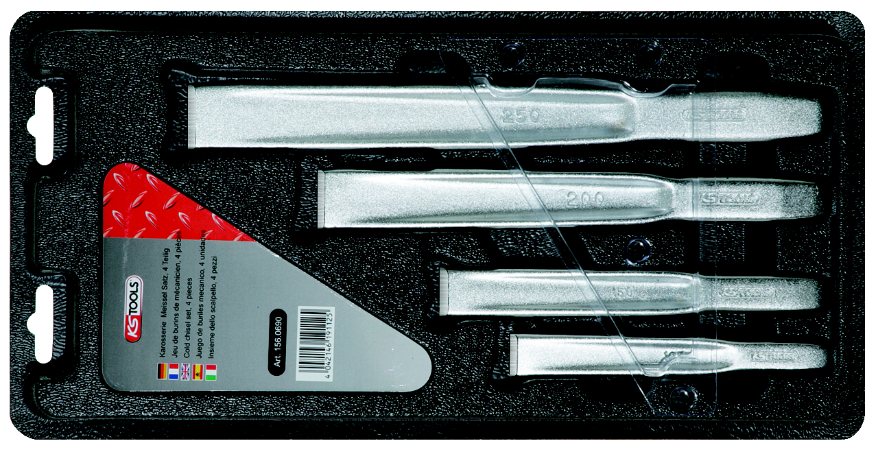 KS Tools Flachmeißelsatz, 4-tlg