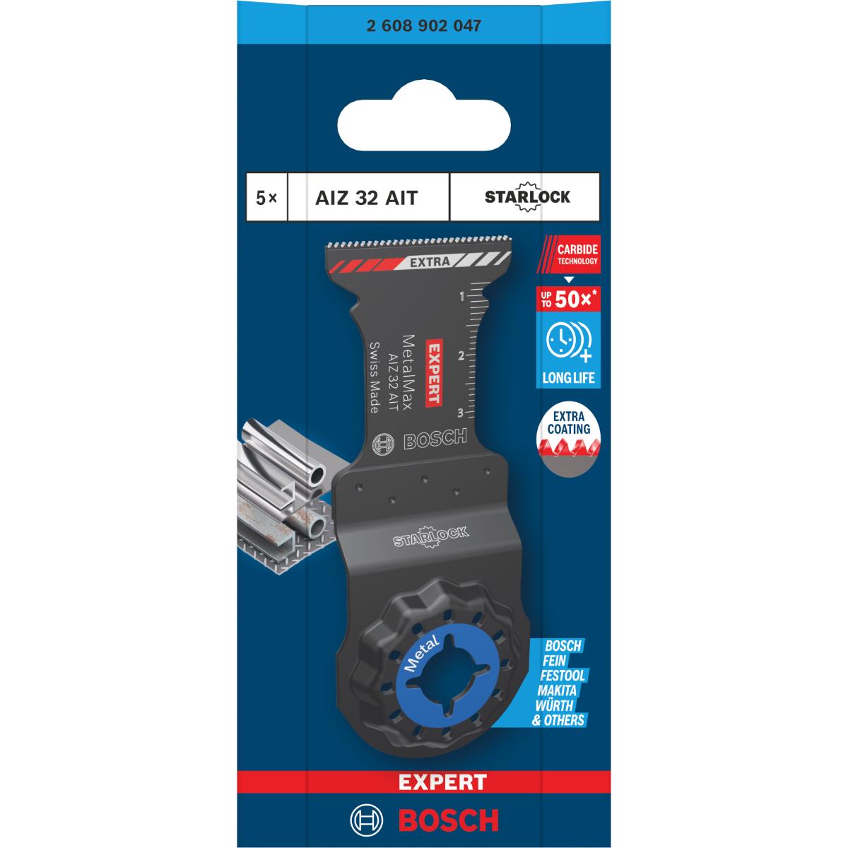 Bosch EXPERT AIZ 32 AIT MetalMax Tauchsägeblatt, 32 x 40 mm, 5-Stück