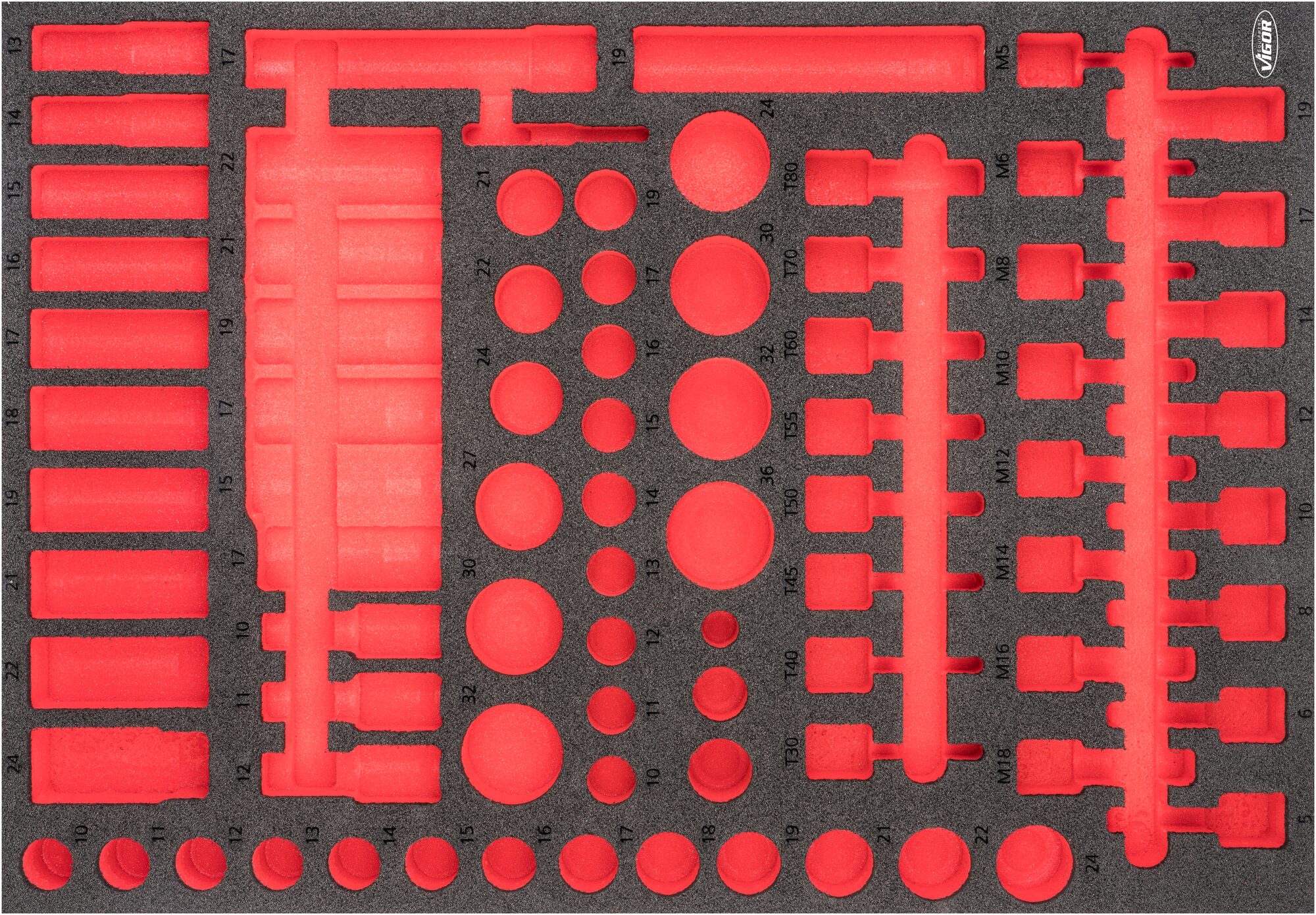 VIGOR Weichschaum-Einlage, leer, V6811-L