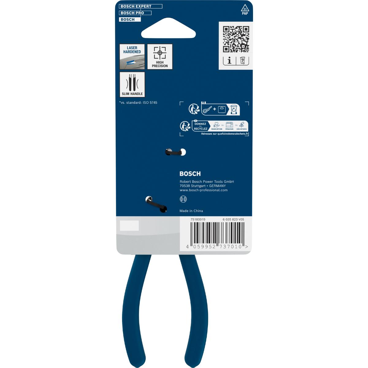 Bosch Spitzzangen 180 mm, tauchbeschichtete, rutschfeste Griffe
