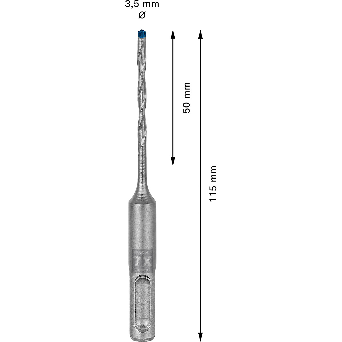 Bosch EXPERT SDS plus-7X Hammerbohrer, für Bohrhämmer ø 3.5 mm