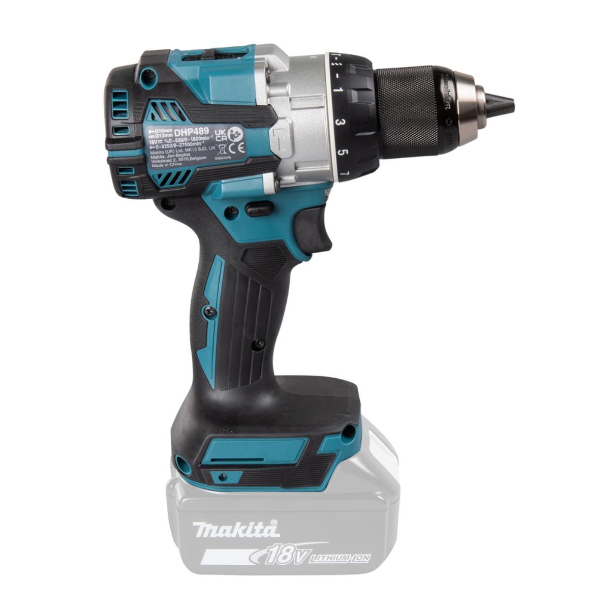 Makita Akku-Schlagbohrschrauber 18V - max. 110 Nm - 0-1.800 U/min - DHP489Z