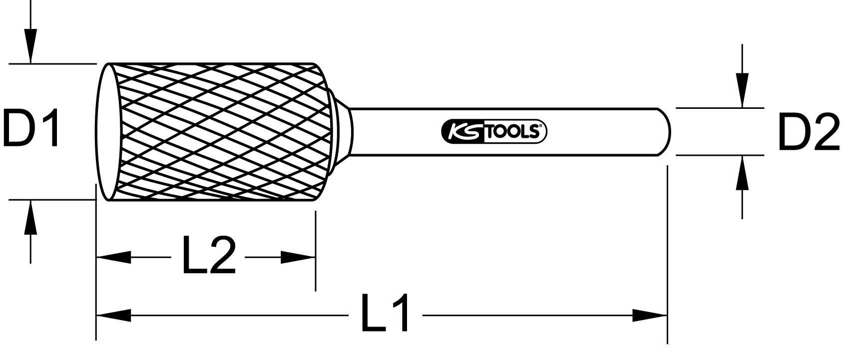 KS Tools Frässtift Zylinderform