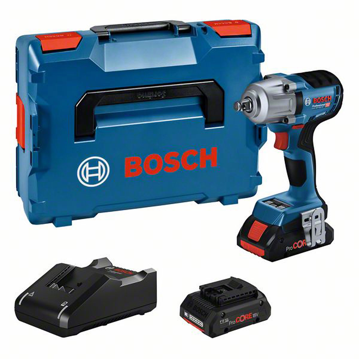Bosch Akku-Drehschlagschrauber GDS 18V-450 HC, 2 x Akku, Ladg., L-BOXX, BT Low-En. Mod.