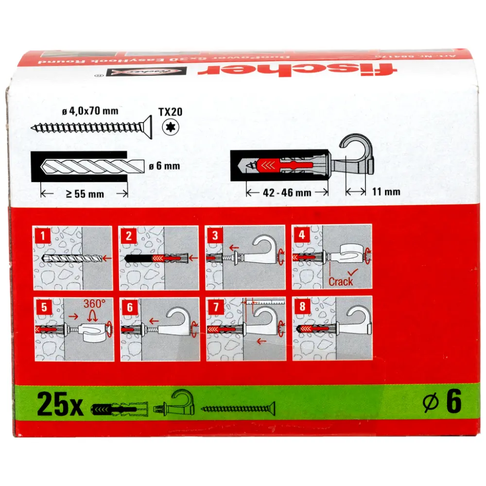 Fischer EasyHook Round Universaldübel DuoPower 6x30