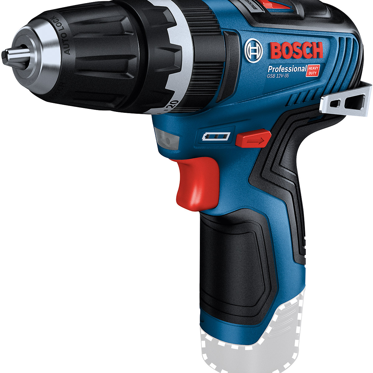 Bosch Akku-Schlagbohrschrauber GSB 12V-35: L-BOXX-Einlage, 1x Gürtelclip, 1x Bithalter