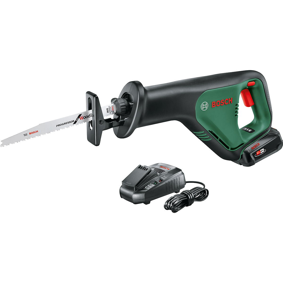 Bosch Akku-Säbelsäge AdvancedRecip 18 mit 1x Sägeblatt, 1x Akkupack, Ladegerät