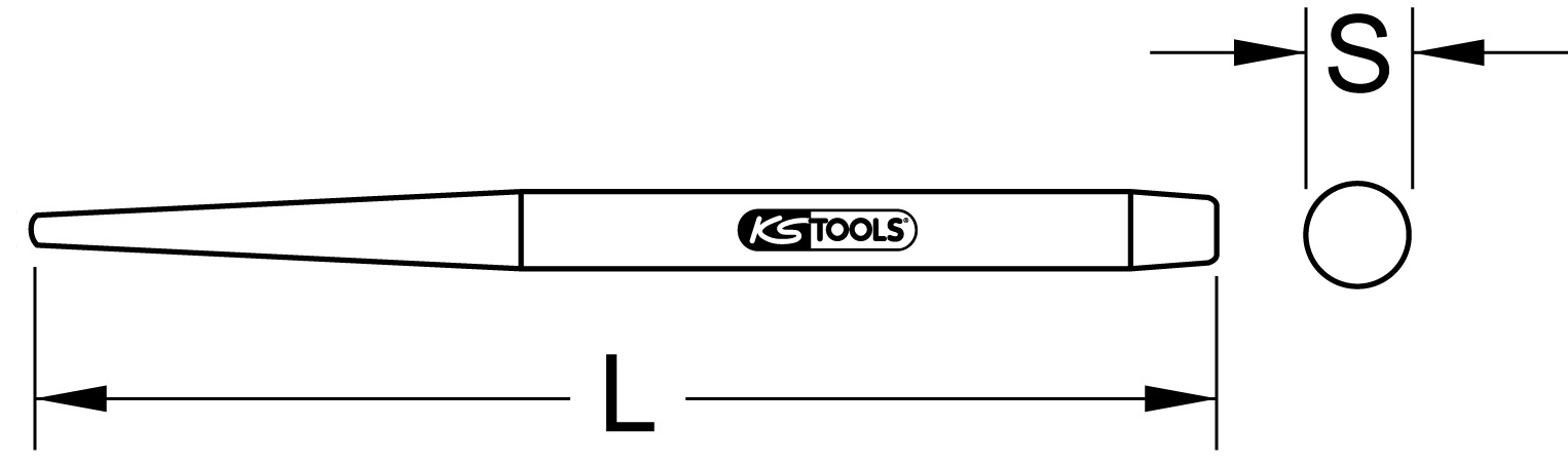 KS Tools Durchgangs-Paßdorn