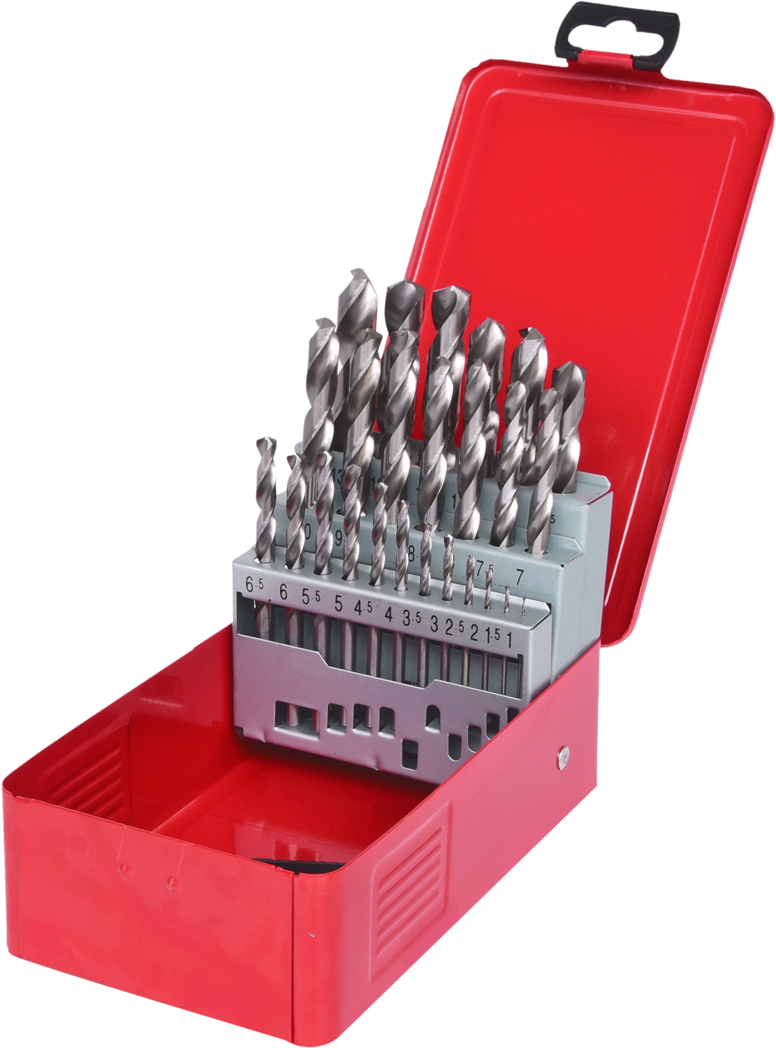 KS Tools HSS-G Spiralbohrer-Satz, Stahlblechkassette, 25-tlg 1-13mm