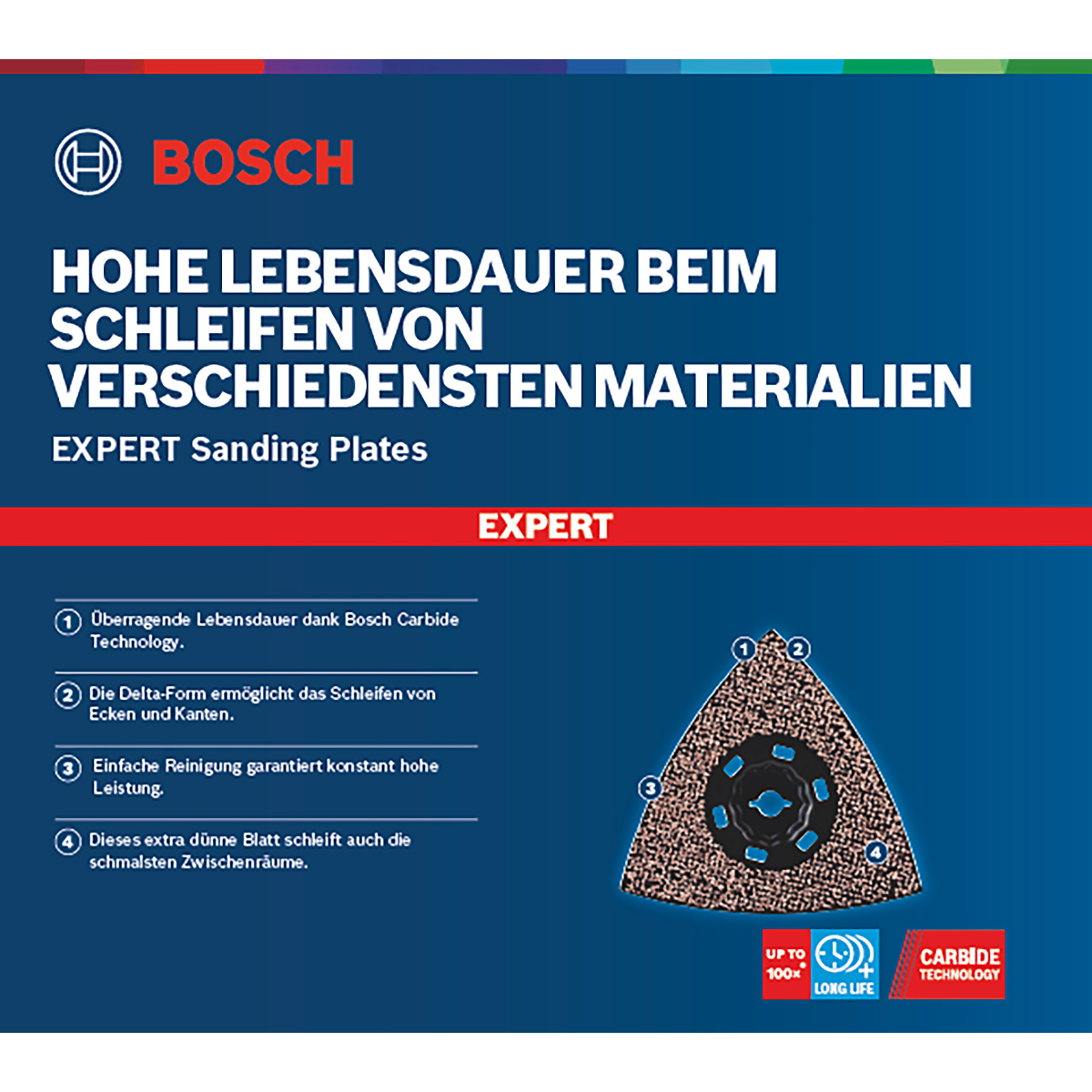 Bosch EXPERT Schleifplatte MAVZ 116 RT2 Blatt für Multifunktionswerkzeuge