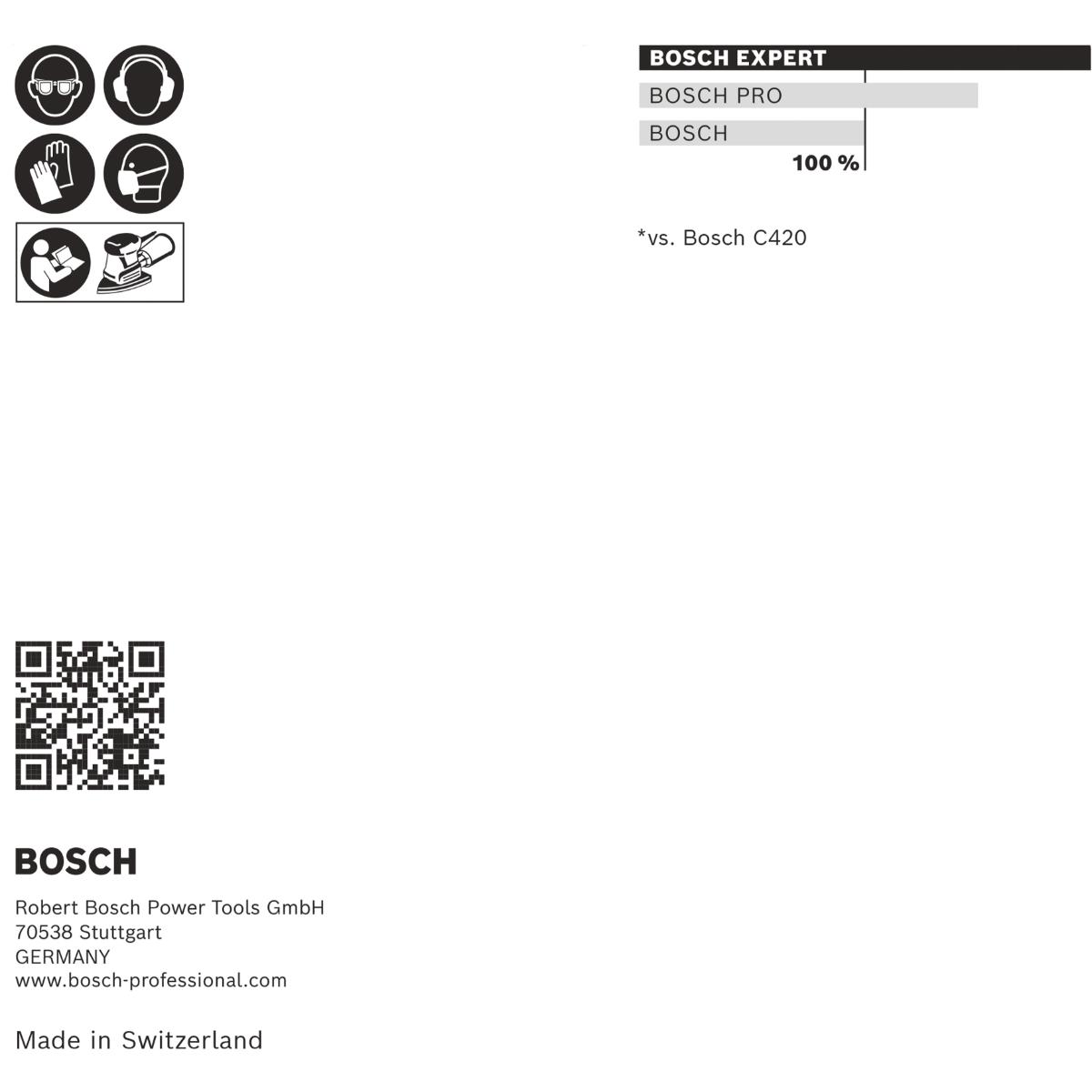 Bosch EXPERT C470 Schleifpapier-Set, 100 x 150 mm, K 60/120/180, 10 Stück