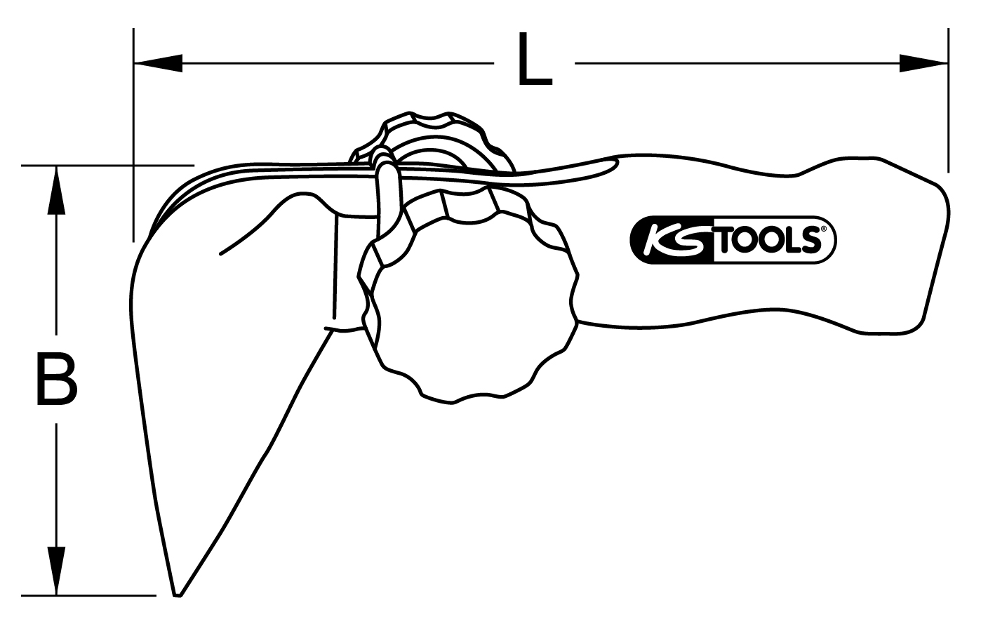 KS Tools Montagegriff mit Schutzisolierung, aufschraubbar