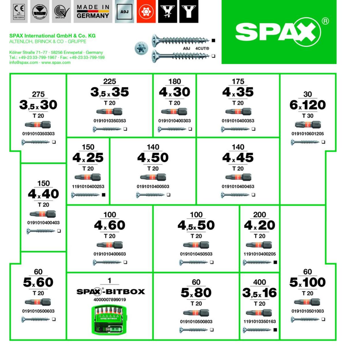 SPAX Montagekoffer L-Boxx Kunststoff T-Star Plus WIROX Gross