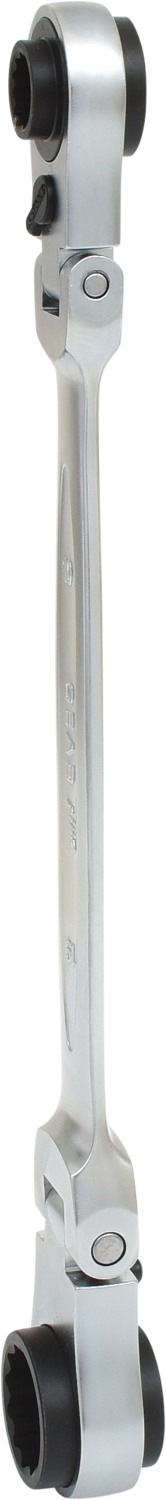 KS Tools 4 in 1 GEARplus umschaltbar Gelenk-Doppel-Ringschlüssel, 10x13-17x19mm