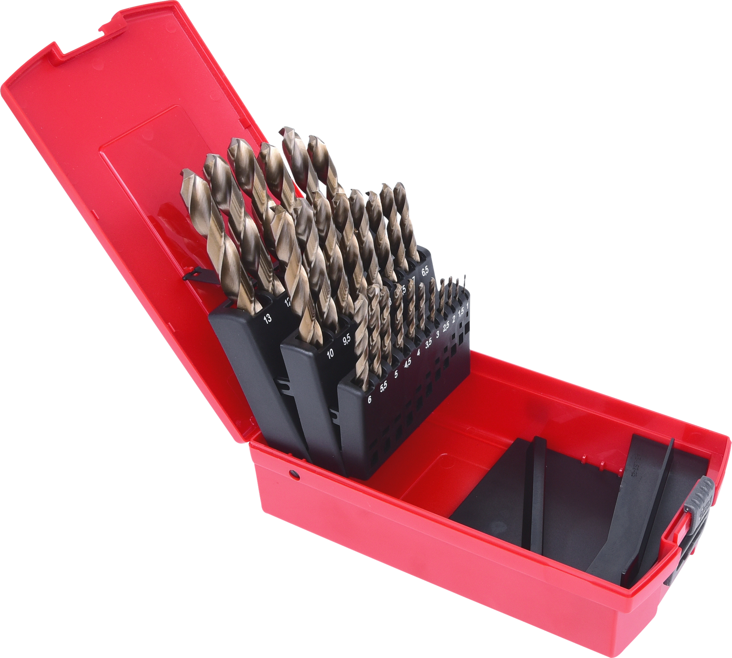 KS Tools HSS-G Co 5 Spiralbohrer-Satz, Kunststoffkassette, 25-tlg, 1-13mm