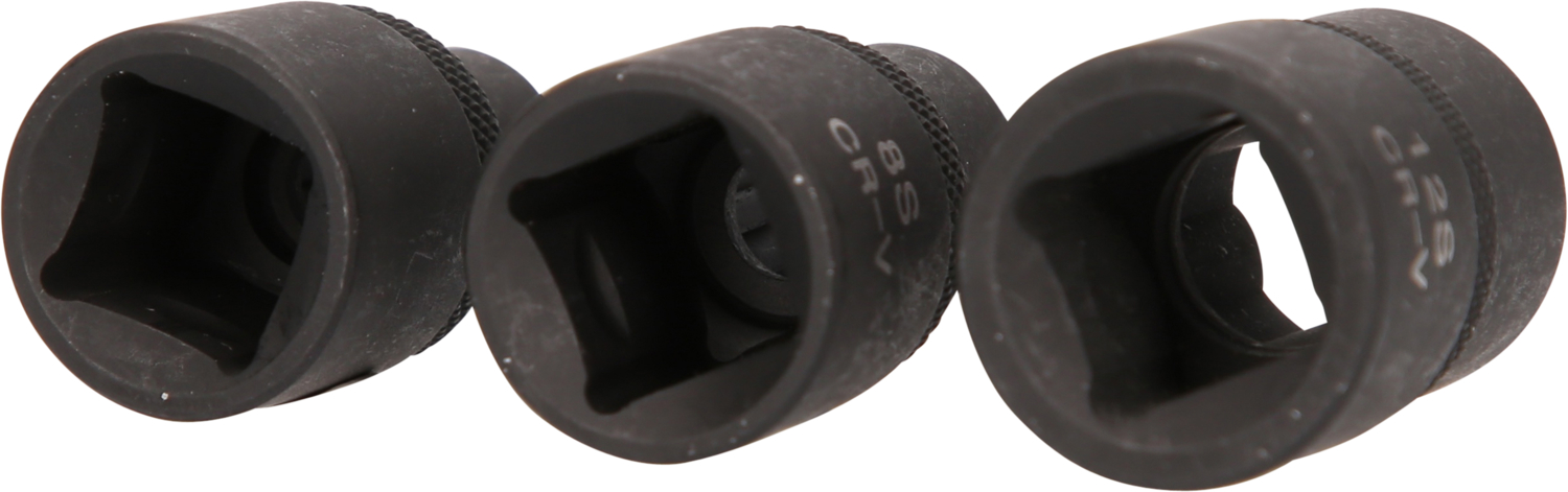 KS Tools 1/2" RIBE®-Kraft-Stecknuss-Satz, kurz, 3-tlg
