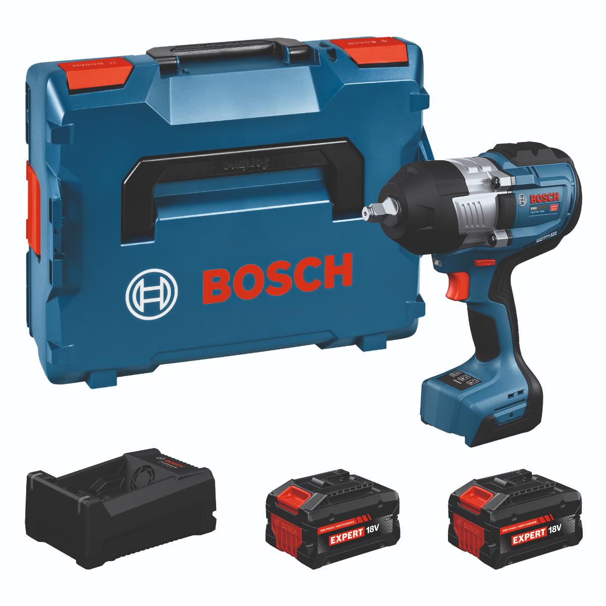 Bosch Schlagschrauber GDS18V-1400, 2x EXBA18V-80 in L-BOXX
