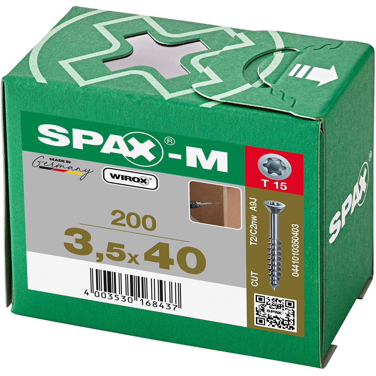 SPAX-M Senkkopf T-Star Plus T15 Teilgewinde Cut WIROX, 200 Stück