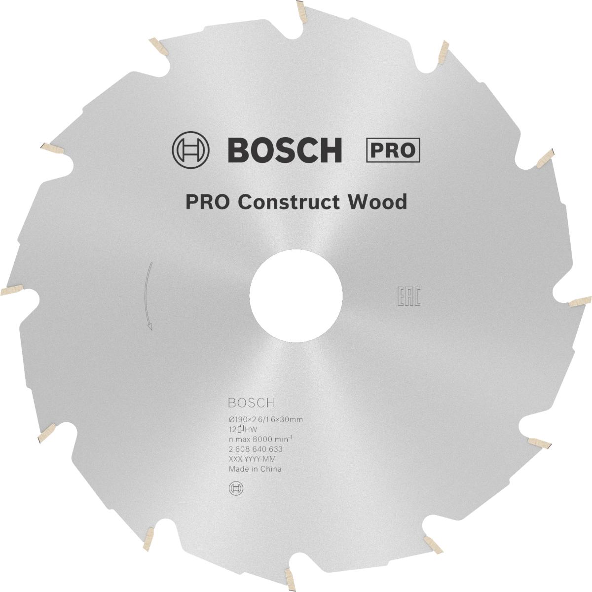 Bosch PRO Kreissägeblatt Construct Wood für Handkreissägen