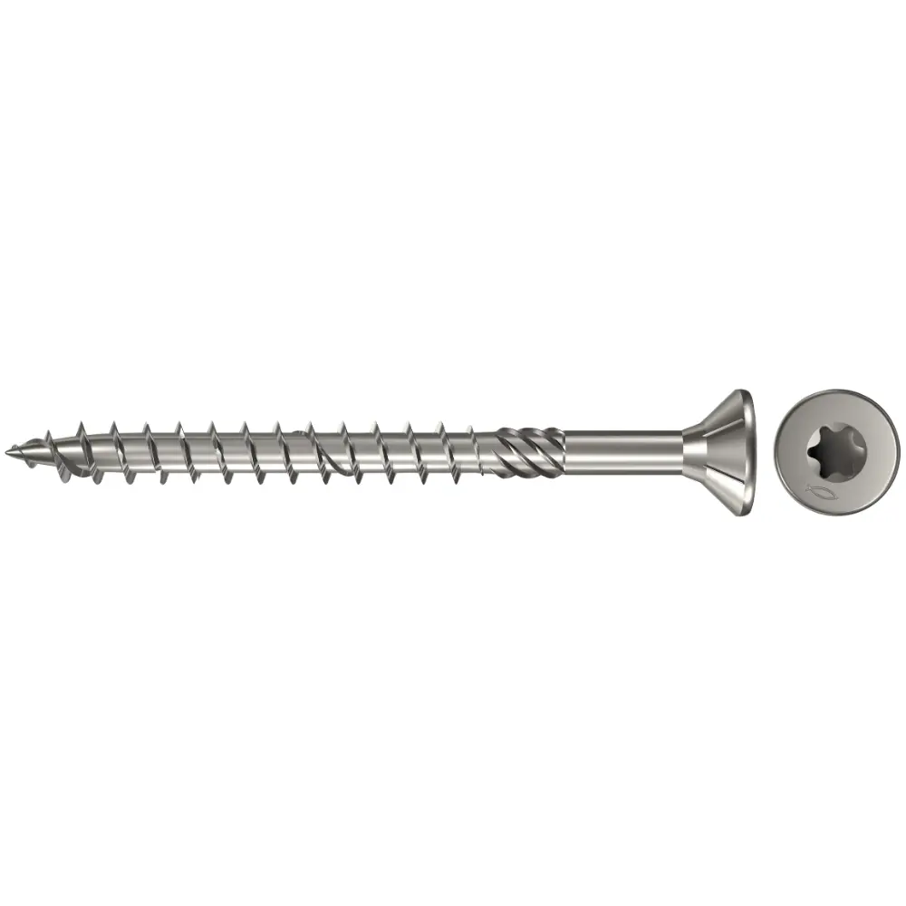 Fischer Spanplattenschraube PowerFast 4,5x80 FPF-ST A4P, Senkkopf TX, A4, Teilgewinde
