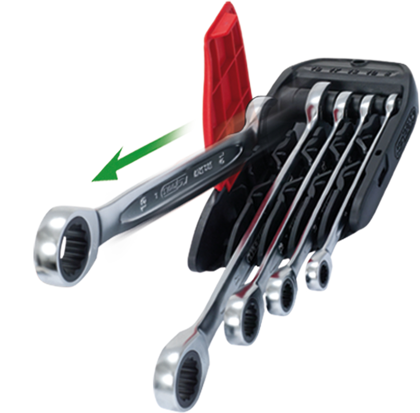 KS Tools DUO GEARplus® Ratschenringmaulschlüssel-Satz mit Maul-Ratschenfunktion, 5-tlg