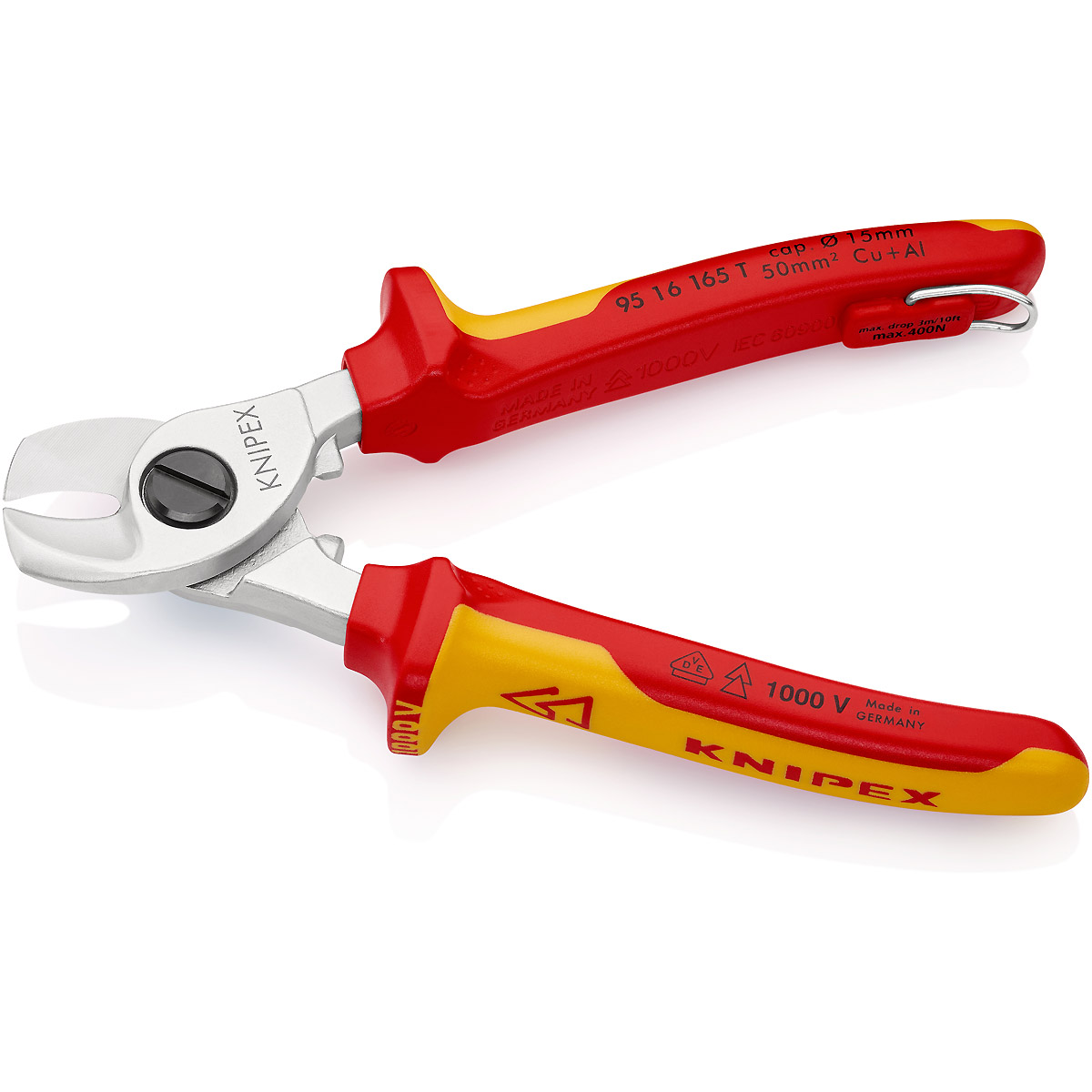 KNIPEX Kabelschere mit Befestigungsöse