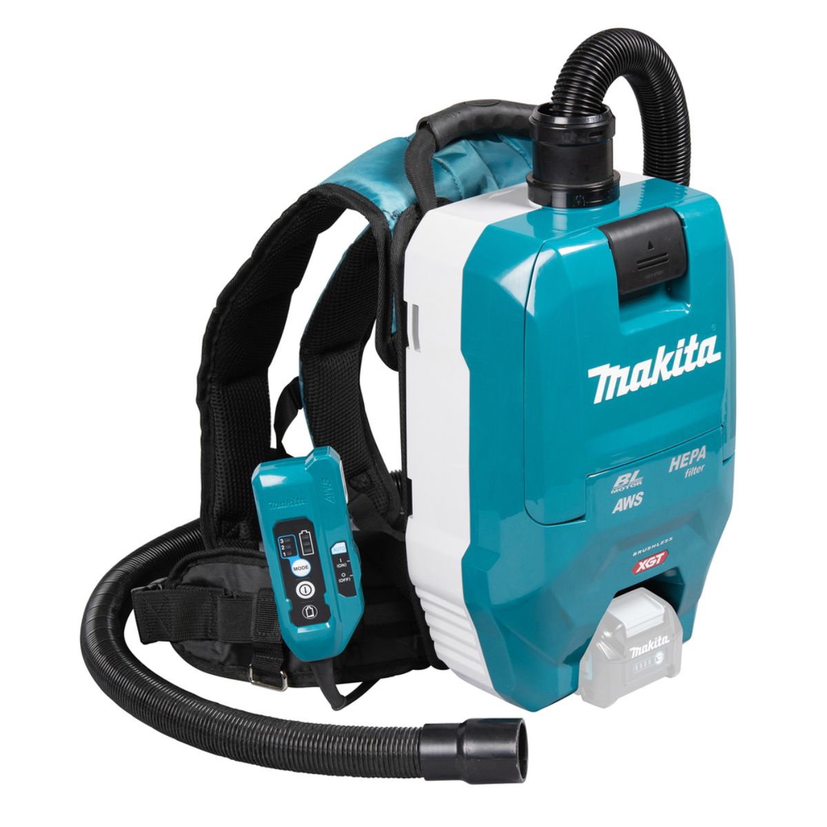 Makita Akku-Rucksackstaubsauger 40V max. mit AWS (ohne Akku, ohne Ladegerät) VC009GZ01