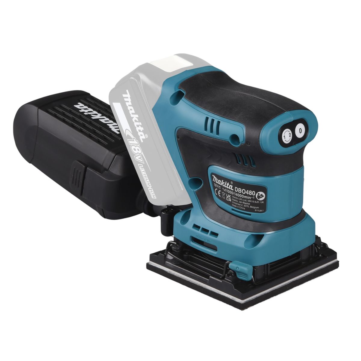 Makita Akku-Schwingschleifer 18V (ohne Akku, ohne Ladegerät) DBO480Z