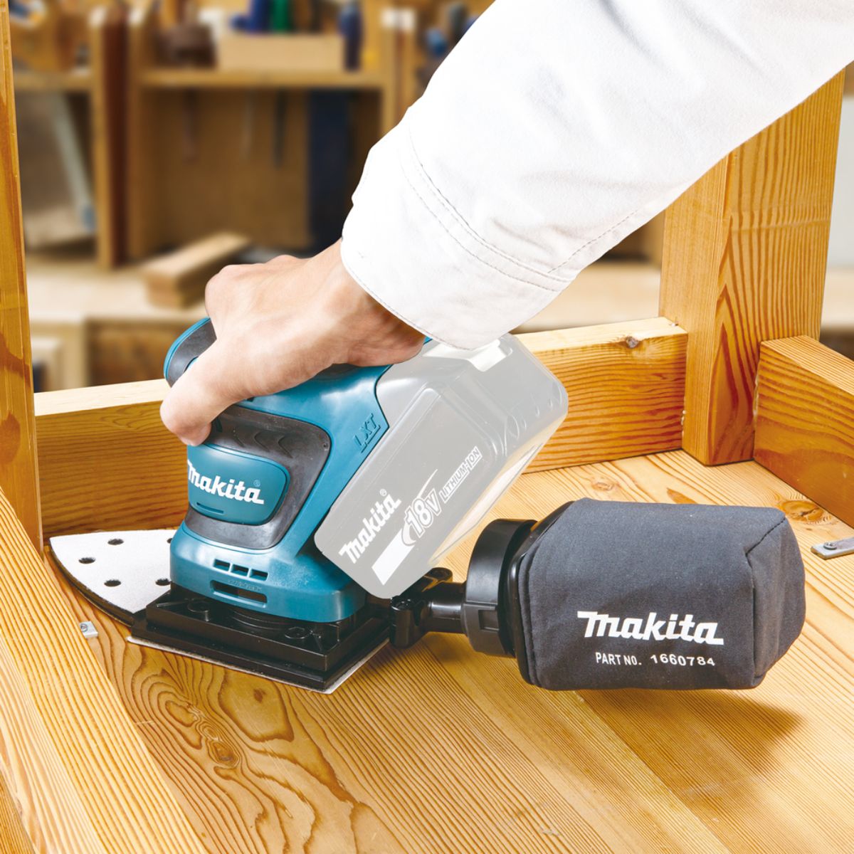 Makita Akku-Schwingschleifer 18V (ohne Akku, ohne Ladegerät) DBO480Z