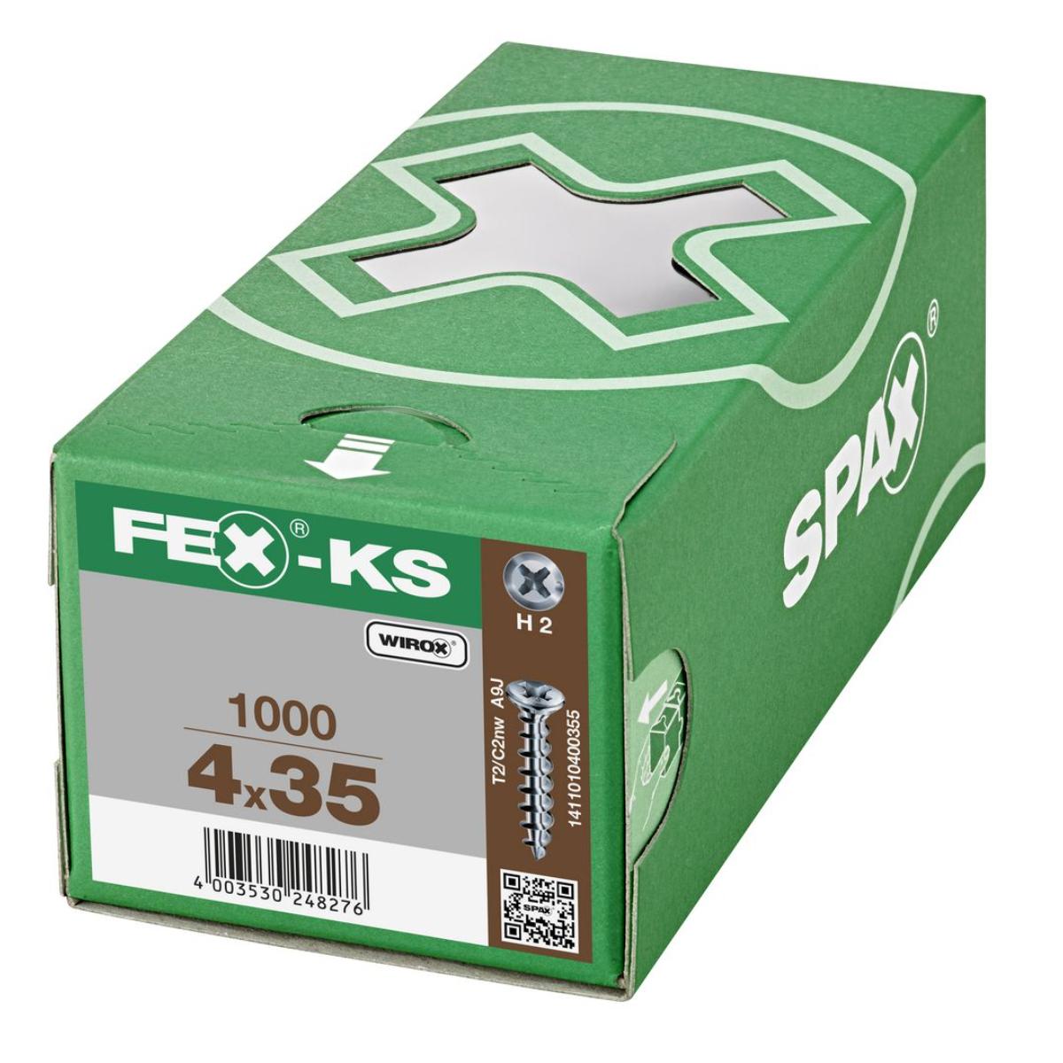 SPAX FEX-KS LINSENSONDERKOPF BREMSRIPPEN KREUZSCHLITZ H2 WIROX 1000 Stück