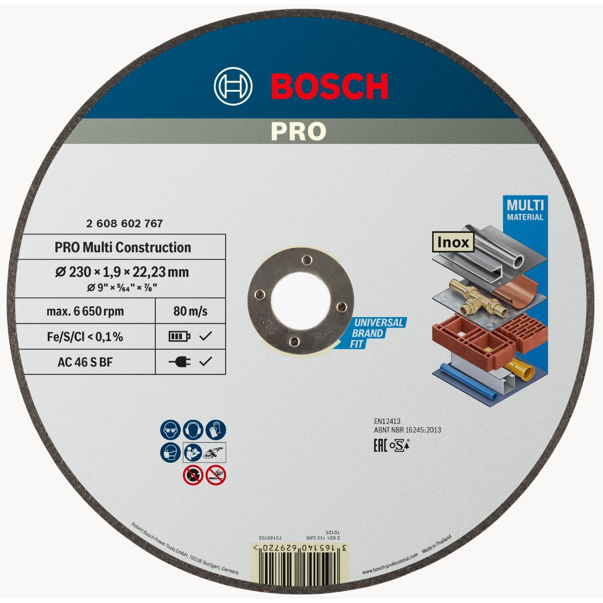 Bosch PRO Trennscheibe gerade Rapido Multi Construction ACS 46 V BF
