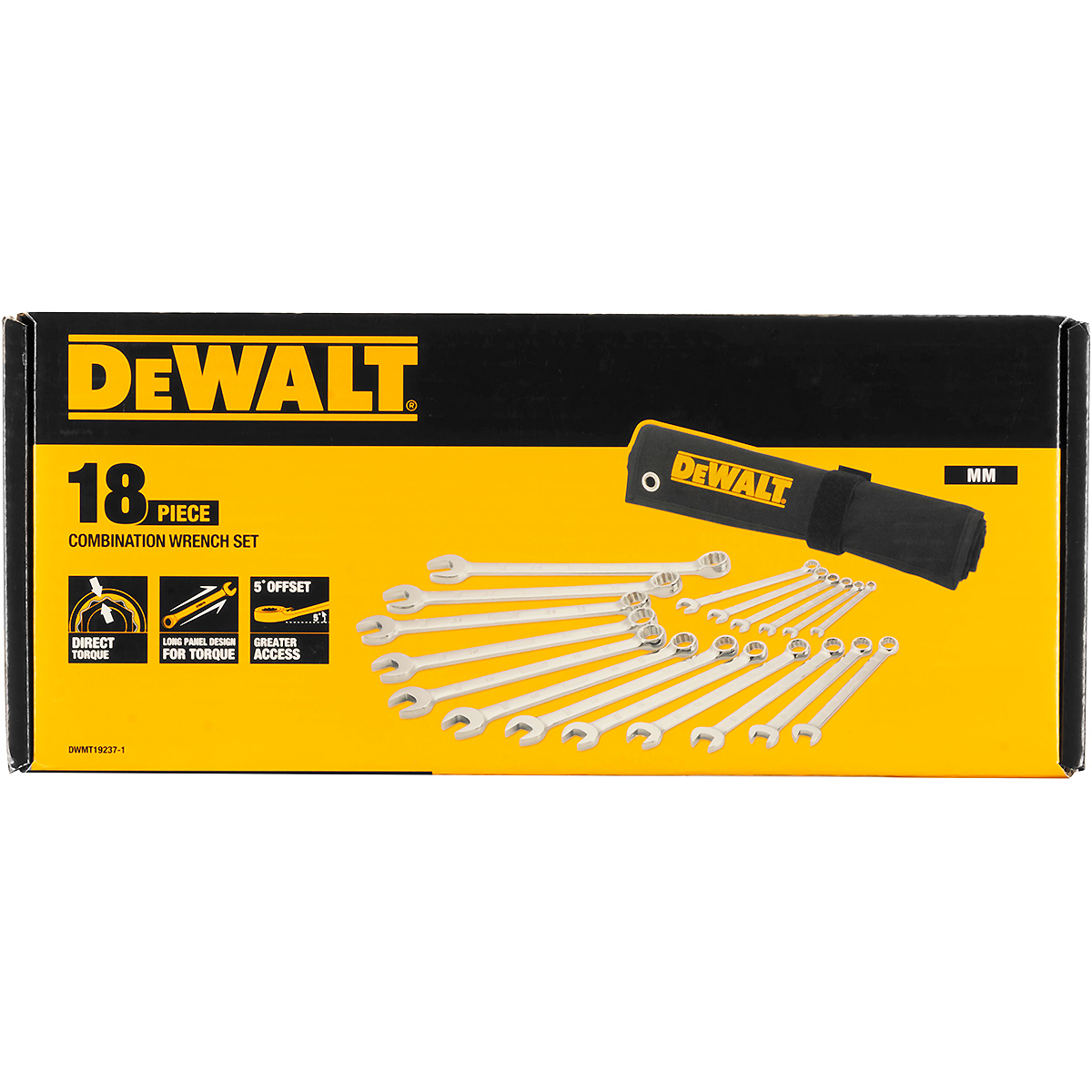 DEWALT Ring-Maulschlüssel Set metrisch DirectTorque 18-tlg.