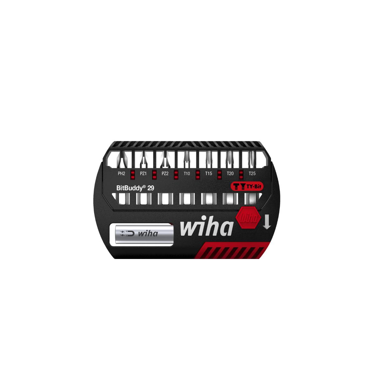 Wiha Bit Set BitBuddy TY-Bit 29 mm Phillips, Pozidriv, TORX 8-teilges Set 1/4 zoll C6,3