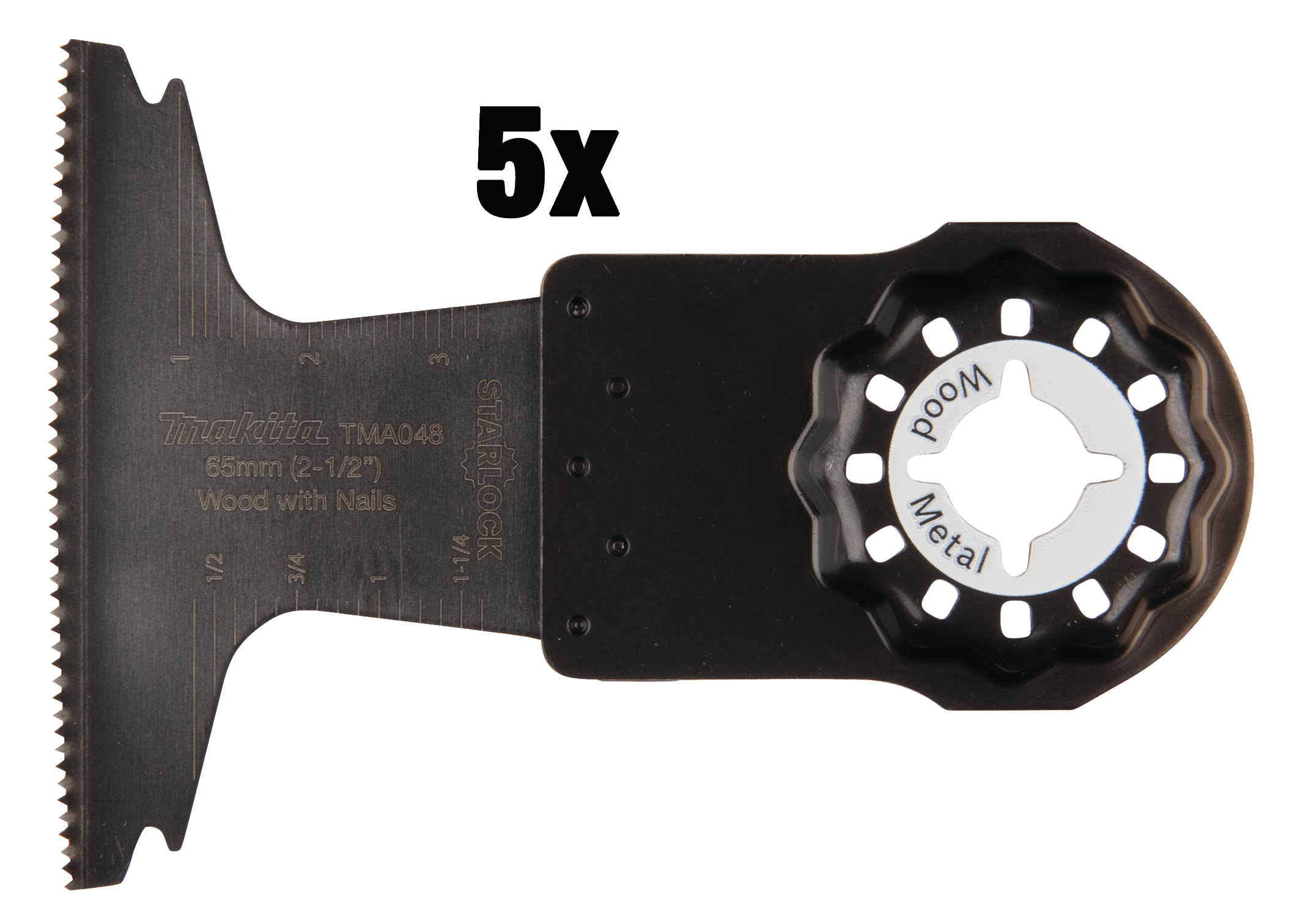 Makita Tauchsägeblatt, TMA048 - 65x40 mm - 1,3 mm für Metall und Holz, 5 Stück
