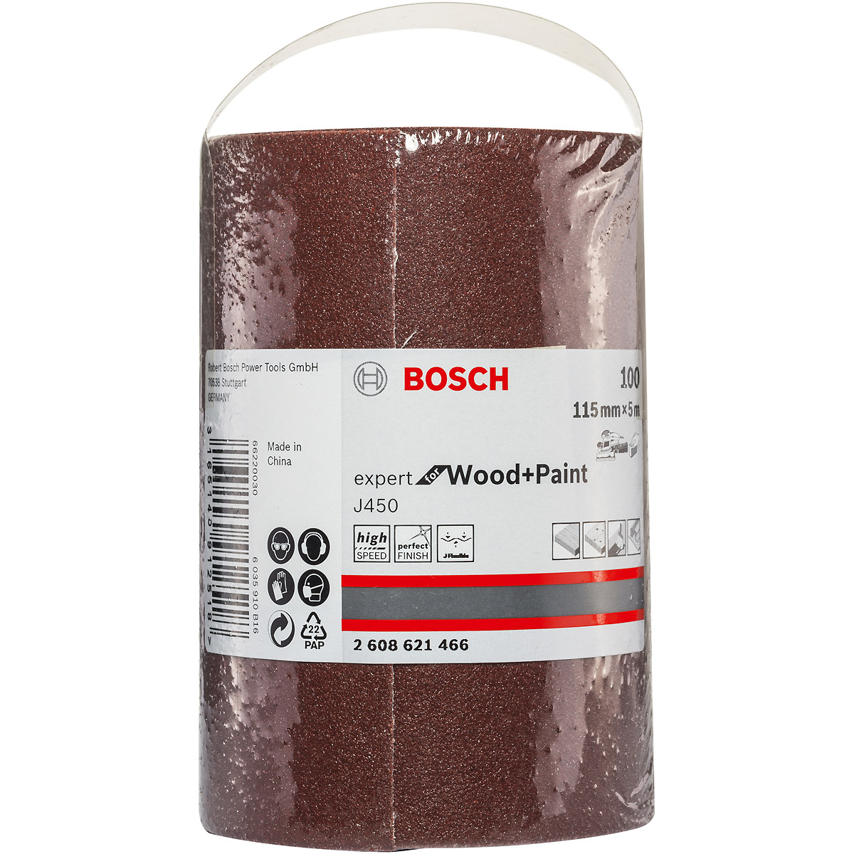 Bosch Schleifrolle J450 Expert for Wood and Paint 115 mm breit