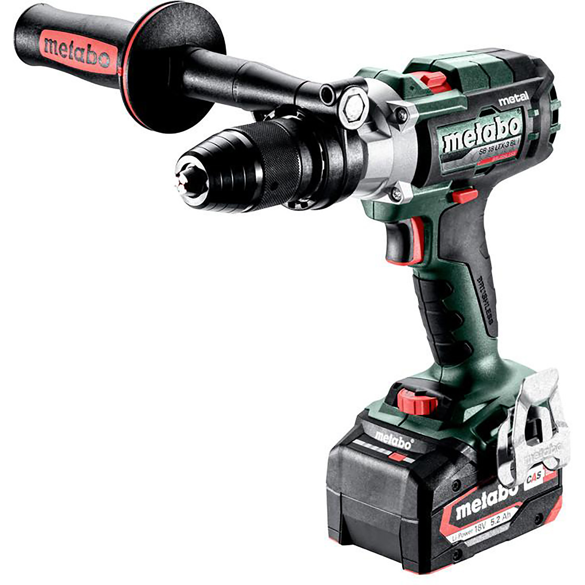 Metabo Akku-3-Gang-Schlagbohrschrauber SB 18 LTX-3 BL I Metal metaBOX 145 L - 18V 2x5.2Ah Li-Power +