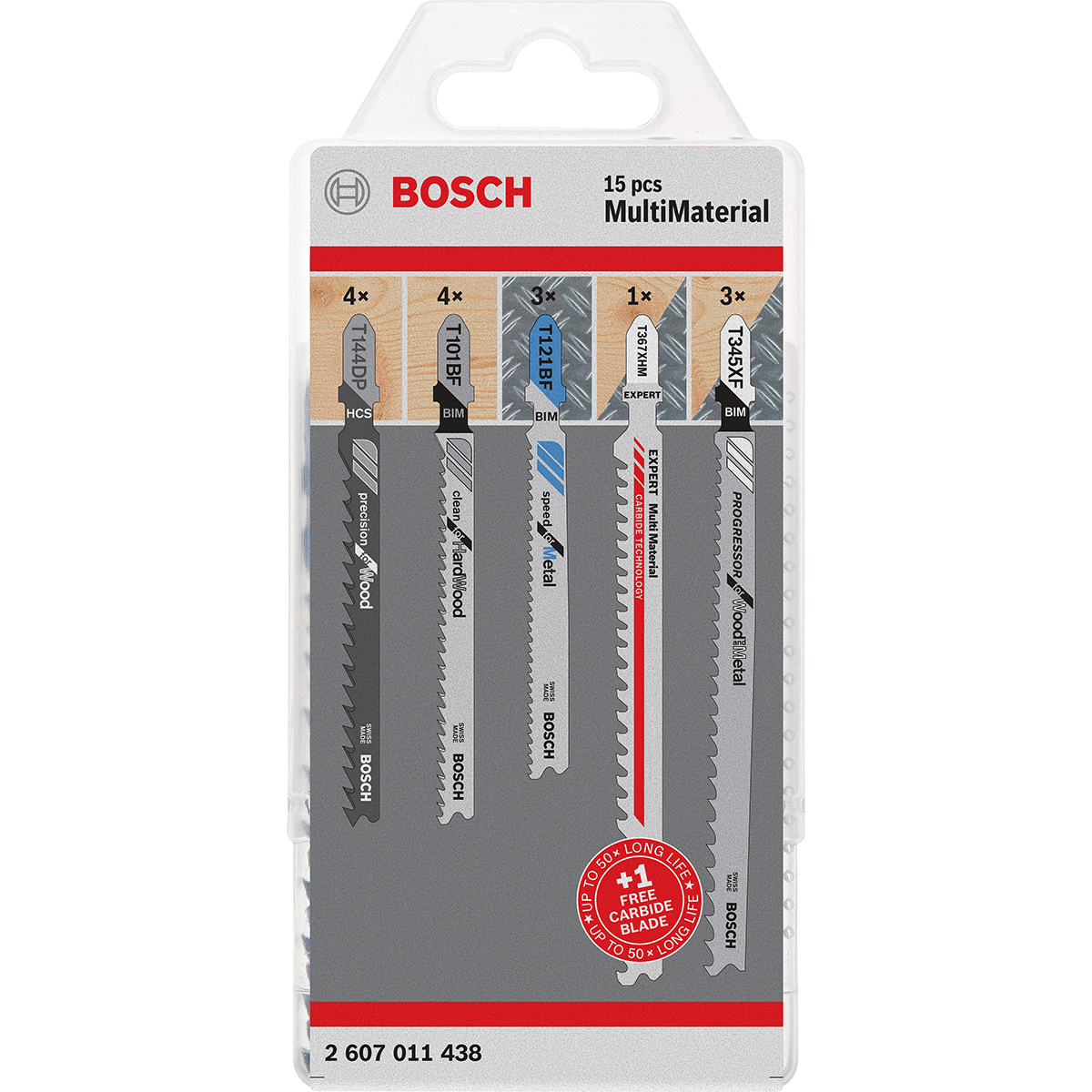 Bosch PRO JSB, Multi Material-Pack, 15-teilig