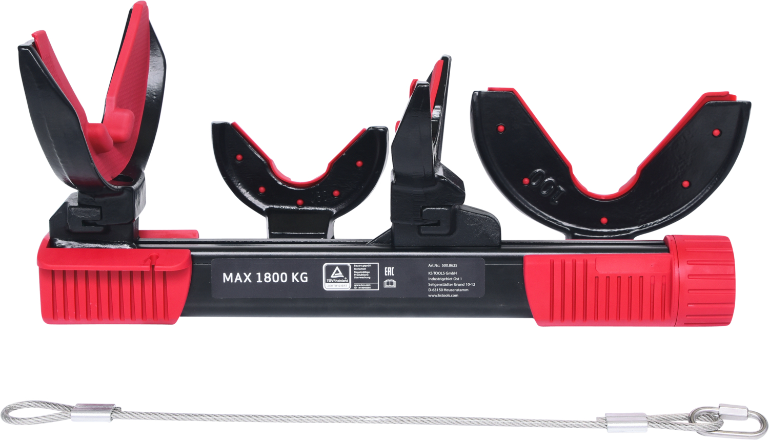 KS Tools Federspanner-Satz, 6-tlg, max. Belastung 1800kg