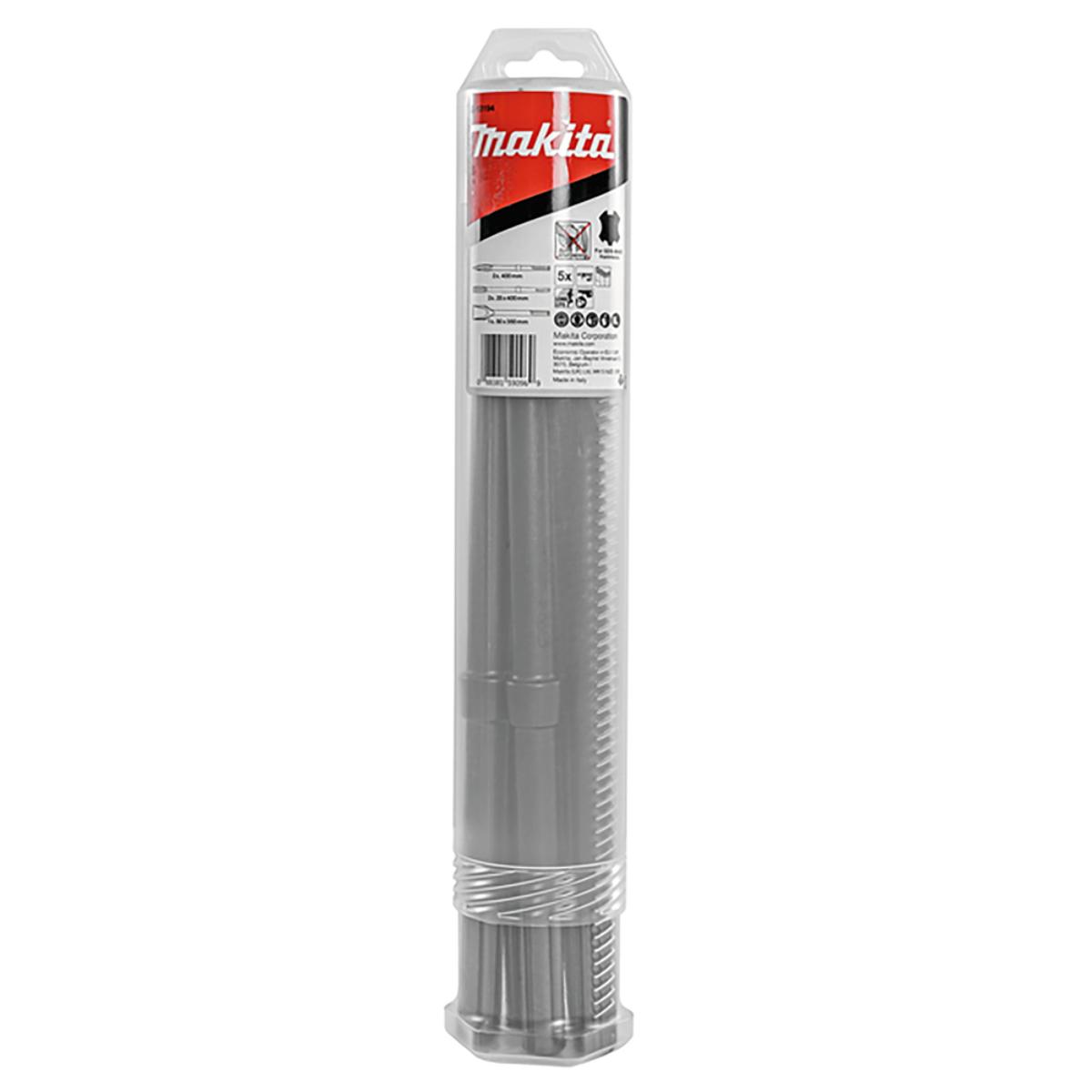 Makita Meißel-Set SDS-MAX 5 Stück - Longlife - E-13194